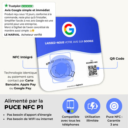 Plaque avis google